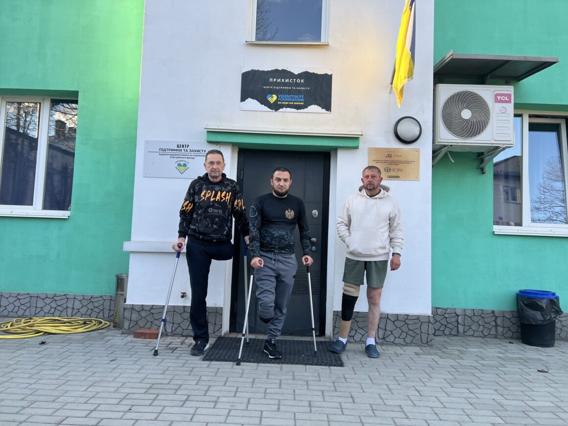 Veterans in the Support and Protection Center shelter space in Lviv
