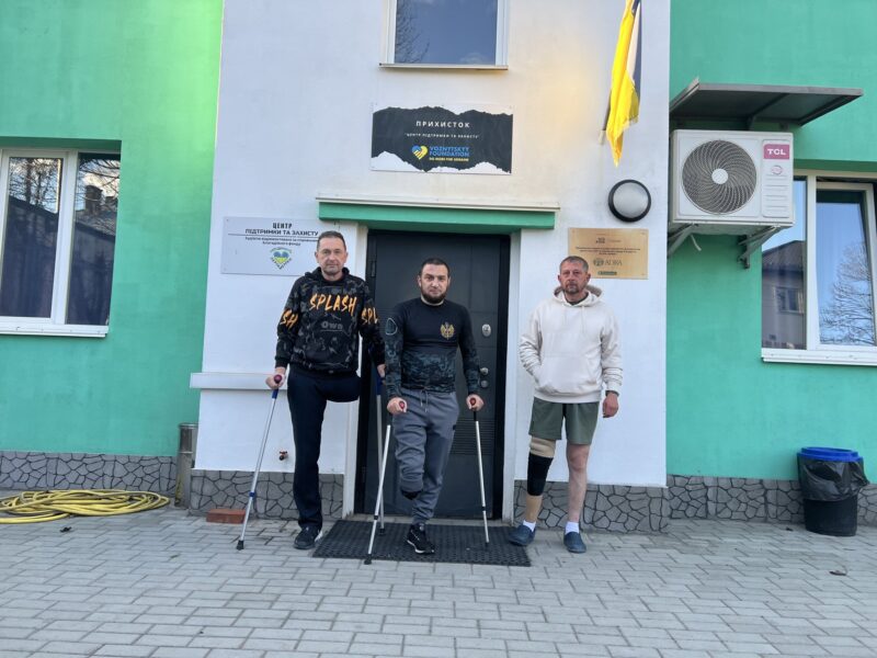 Veterans in the Support and Protection Center shelter space in Lviv